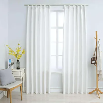 Zdjęcie produktu dla Vidaxl Vorhänge Blackout mit Haken 2 PCs 140x245 cm gebrochenes Weiß