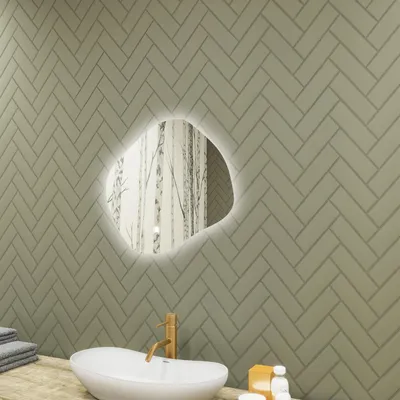 Obrázok produktu pre Kúpe??ové zrkadlo 64x54cm - oválny s LED osvetlením - LED Dual a dotykový senzor a vyhrievacia rohož