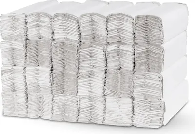 Produktbild von Tissue24 Falthandtücher C-Falz 2-lagig Recycling – 2.880 Blatt | 23 × 32 cm | Waschraum, Büro, Gastronomie & Schule