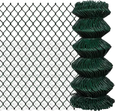 Produktbild von Maschendrahtzaun Stahl 0,8x15 m Grün