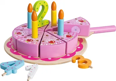 Produktbild von Eichhorn Houten Verjaardagstaart, 18dlg