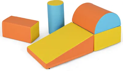 Produktbild von GOPLUS 5 tlg. Schaumstoffbausteine, Softbausteine, Riesenbausteine aus Polyurethan& EPE für Kinder