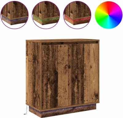 Produktbild von LED-Sideboard für Altholz 71 x 34,5 x 75 cm Holzwerkstoff