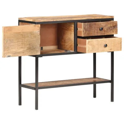 Image de vidaXL Buffet 85x30x80 cm Bois de manguier rugueux