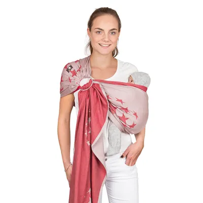 Produktbild von HOPPEDIZ Babytragetuch Ring-Sling unisex RING-SLING Los Angeles rot