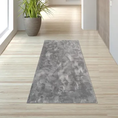 Immagine prodotto di Tappeto antracite morbido robot aspirapolvere di facile manutenzione adatto per la zona giorno Dimensioni - 80 x 150 cm