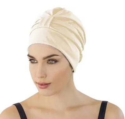 Image de Bonnet de bain en tissu Fashy, couleur beige, taille unique