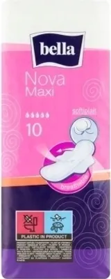 Produktbild von Bella Nova Maxi Damenbinden mit Flügeln 10 Stück.