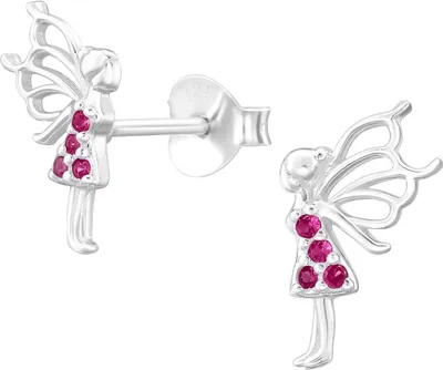Produktbild von Ohrringe Ohrstecker 925 Sterling Silber Fee mit Zirkoniasteinen