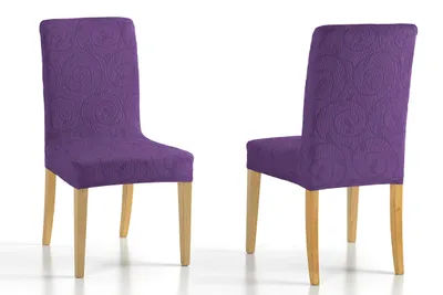 Immagine prodotto di Copertura per seduta e schienale di sedia Martina, colore viola scuro