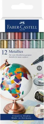 Immagine prodotto di FABER-CASTELL Marcatori metallici confezione da 12 pezzi in cartone