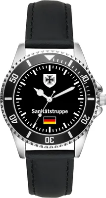 Produktbild von KIESENBERG Herrenuhr Armbanduhr Soldat Bundeswehr Sanitätstruppe Geschenk Artikel Fan Zubehör Analog Quartz Uhr L-1078