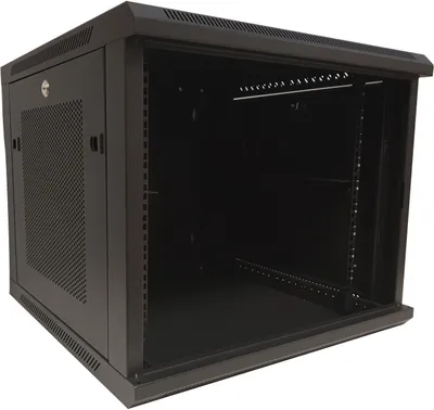 Immagine prodotto di Armadio server DSIT 9 U, alloggiamento a parete da 19" con porta in vetro e pannelli laterali perforati (LxPxH) 600 x 600 x 501 mm (DS6609ZP)