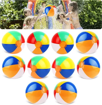 Productafbeelding van Opblaasbare waterballen, 8 stuks, in verschillende kleuren, voor baby's en kinderen, speelgoed voor het zwembad