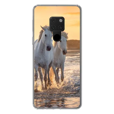 Produktbild von MuchoWow® Handyhülle Schutzhülle Hülle für Huawei P40 Lite Pferde - Wasser - Strand - Tiere Silikon Softcase Handy Hülle - Handy