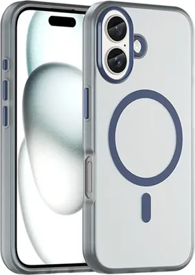 Produktbild von Mobigear Shockproof iPhone 16 MagSafe Hülle Flexibles TPU Backcover - Dunkelblau