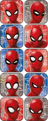 Produktbild von Spider-Man - Ausdrücke-Aufkleber, Vinyl (200er-Pack) PM13308 (Einheitsgröße) (Rot/Blau)