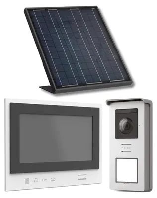 Produktbild von Einfach zu installierendes, kabelloses Solar-Gegensprechanlage mit mobilem Bildschirm – Thomson Air