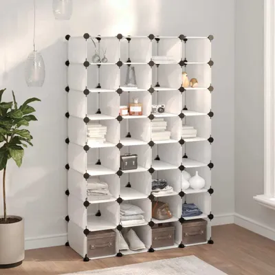 Obrázek produktu pro The Living Store Schuhregal Transparent 93x36,5x140 cm PP
