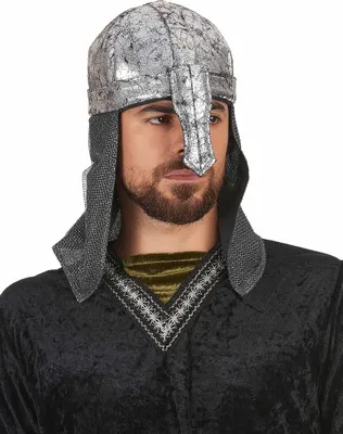Produktbild von Mittelalter Ritterhelm Kostümaccessoire silber - Einheitsgröße