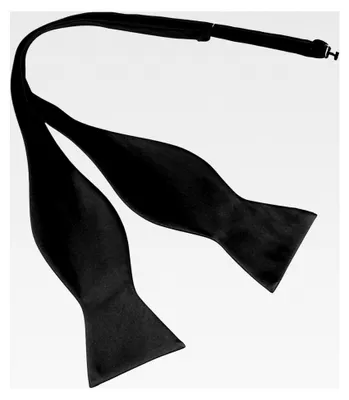 Produktbild von Verstellbare Selbstbinder-Fliege aus Satin für Herren - Formal für Partys und festliche Anlässe (Schwarz)