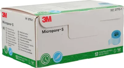 Immagine prodotto di Micropore S cerotti in rotolo in silicone 2,5 cmx5 m 12 pz