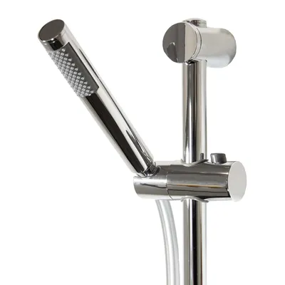 Produktbild von tecuro Brauseset M-028 - mit Stabhandbrause 1 strahlig, Brauseschlauch 160 cm, Wandstange 70 cm