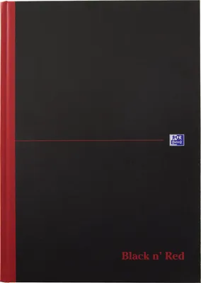 Produktbild von Oxford 400047607, Einfarbig, Schwarz, Rot, A4, 192 Blätter, Matt, 90 g/m²