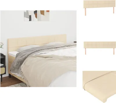 Immagine prodotto di vidaXL Testiere 2 pezzi Tessuto crema 100x5x78/88 cm - Testate e piedi