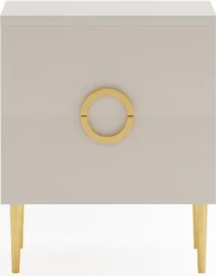 Produktbild von Furniture24 Nachttisch Belluna B02 Nachtschrank - 46 X 55 X 33 Cm - Kaschmir