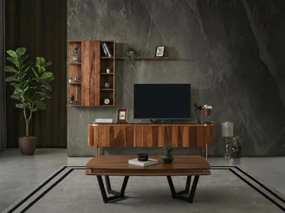 Immagine prodotto di Mobile TV, pensile, tavolino da caffè, colore marrone, stile moderno, nuovo