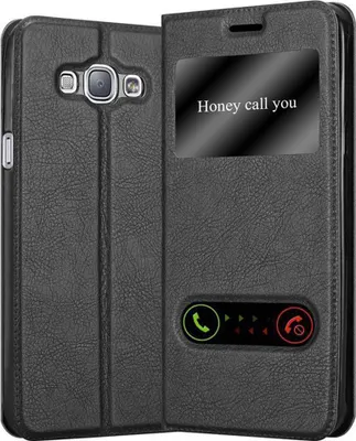 Produktbild von Cadorabo Schutzhülle für Samsung Galaxy A8 2015 Hülle in Schwarz Handyhülle Book Case Cover Etui
