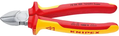 Image de KNIPEX pince coupante diagonale chromée 180 mm