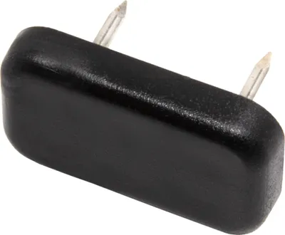 Produktbild von Adsamm® | 4 x Kunststoffgleiter mit Nagel | 18x30 mm | Schwarz | rechteckig | Möbelgleiter mit Stift in von Adsamm®