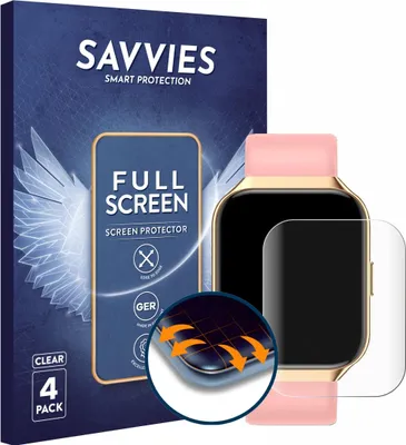 Produktbild von 4x Savvies Fullscreen Schutzfolie für taopodo P98-ALL 1.91" Displayschutz Folie Fullcover Klar Transparent