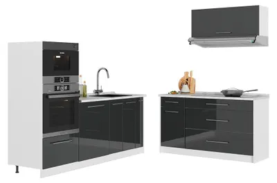 Obrázek produktu pro Kuchyně Vicco Fame-Line Antracitový vysoký lesk/Bílá 340 cm, PD Dub, Model 63922