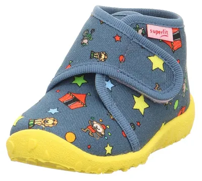 Produktbild von Superfit Baby-Jungen Spotty Hausschuh, BLAU/Mehrfarbig 8070, 18 EU
