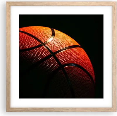 Produktbild von Gerahmtes Poster - Rahmen in heller Eiche - Basketball Spiel Sport - 40x40 cm - Wand Bild - Wanddeko - Wandbilder - Wandposter - Bilderrahmen - Bilder - Kunstdruck - Wandbild - P2NAC40x40-2225