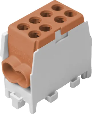 Produktbild von Pollmann HLAK25 1/2 Braun TH35 Hauptleitungsklemme Abzweigklemme Klemmblöcke Verteilerklemme