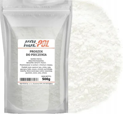 Zdjęcie produktu dla PROSZEK DO PIECZENIA 500g Naturalny do wypieków ciast wysoka jakość Kol-Pol