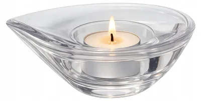 Zdjęcie produktu dla Świecznik szklany na tealight elegancki przezroczysty design dekoracyjny