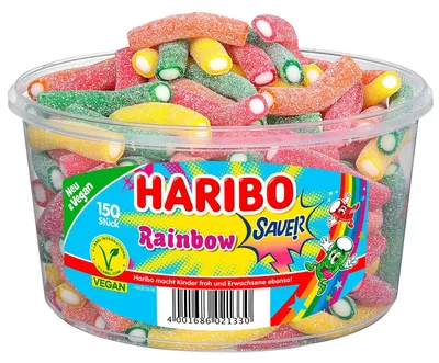 Produktbild von Haribo Rainbow sauer vegan 150er