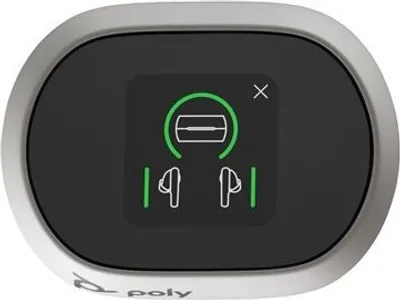 Zdjęcie produktu dla HP Poly Słuchawki douszne Poly Voyager Free 60+ UC w kolorze białego piasku + adapter USB-C BT700 + etui z ładowarką i ekranem dotykowym, True Wireless Stereo (TWS), Biuro/centrum telefoniczne, 20 - 20000 Hz, Zestaw słuchawkowy, Biały