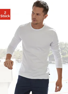 Produktbild von H.I.S. Langarmshirt weiß Größe L