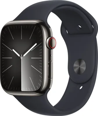 Produktbild von Apple Watch Series 9 GPS + Cellular 45mm Edelstahl graphit/Mitternacht S/M