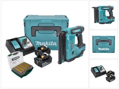 Obrázok produktu pre Akumulátorová vertikálna klincovačka Makita DBN 500 RTJ 18 V 15-50 mm + 2x akumulátor 5,0 Ah + nabíjačka + Makpac + J-Box 8000 klincov