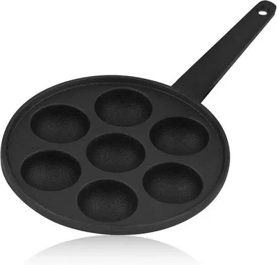 Image de Poêle à poffertjes en fonte, 1 pièce, noir, 20 cm
