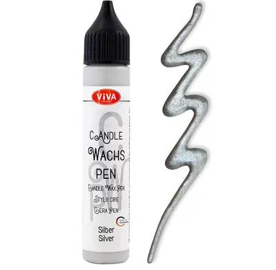 Produktbild von ViVA DECOR Candle Wachs Pen 28 ml silber
