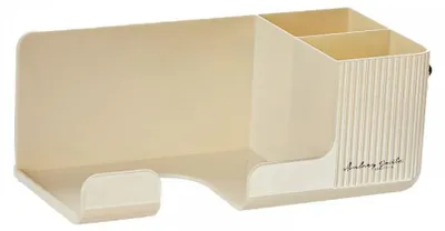 Produktbild von Haartrocknerhalter Selbstklebend mit Ablagefach, Wandhalterung Für Föhn Badezimmer Organizer Weiß