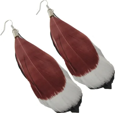 Produktbild von 1 Paar Feder Ohrhänger Boho Ohrringe Braun